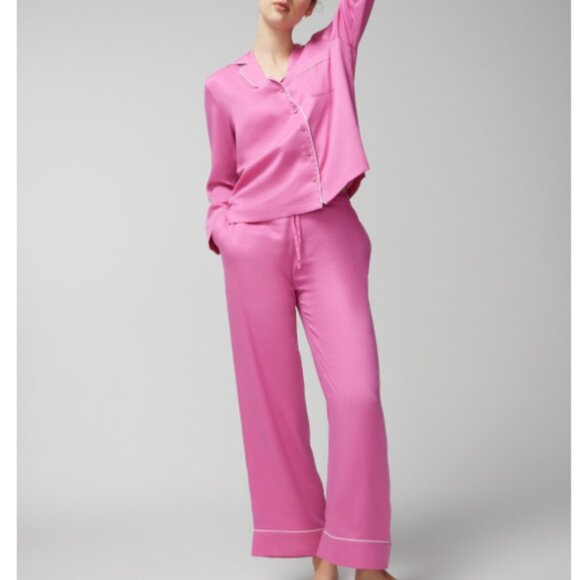 NWT Soma Woven Long Sleeve Pajama Set - Picture 3 of 5